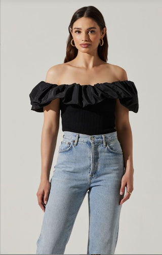 The Celeste Off - Shoulder Ruffle Top - Ardire Collection