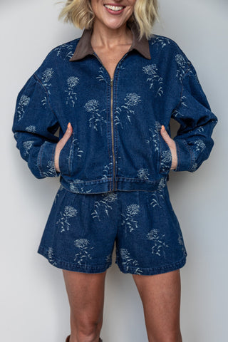 The Cheyenne Floral Denim Jacket - Ardire Collection