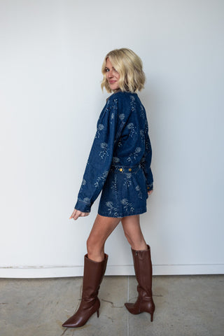 The Cheyenne Floral Denim Short - Ardire Collection