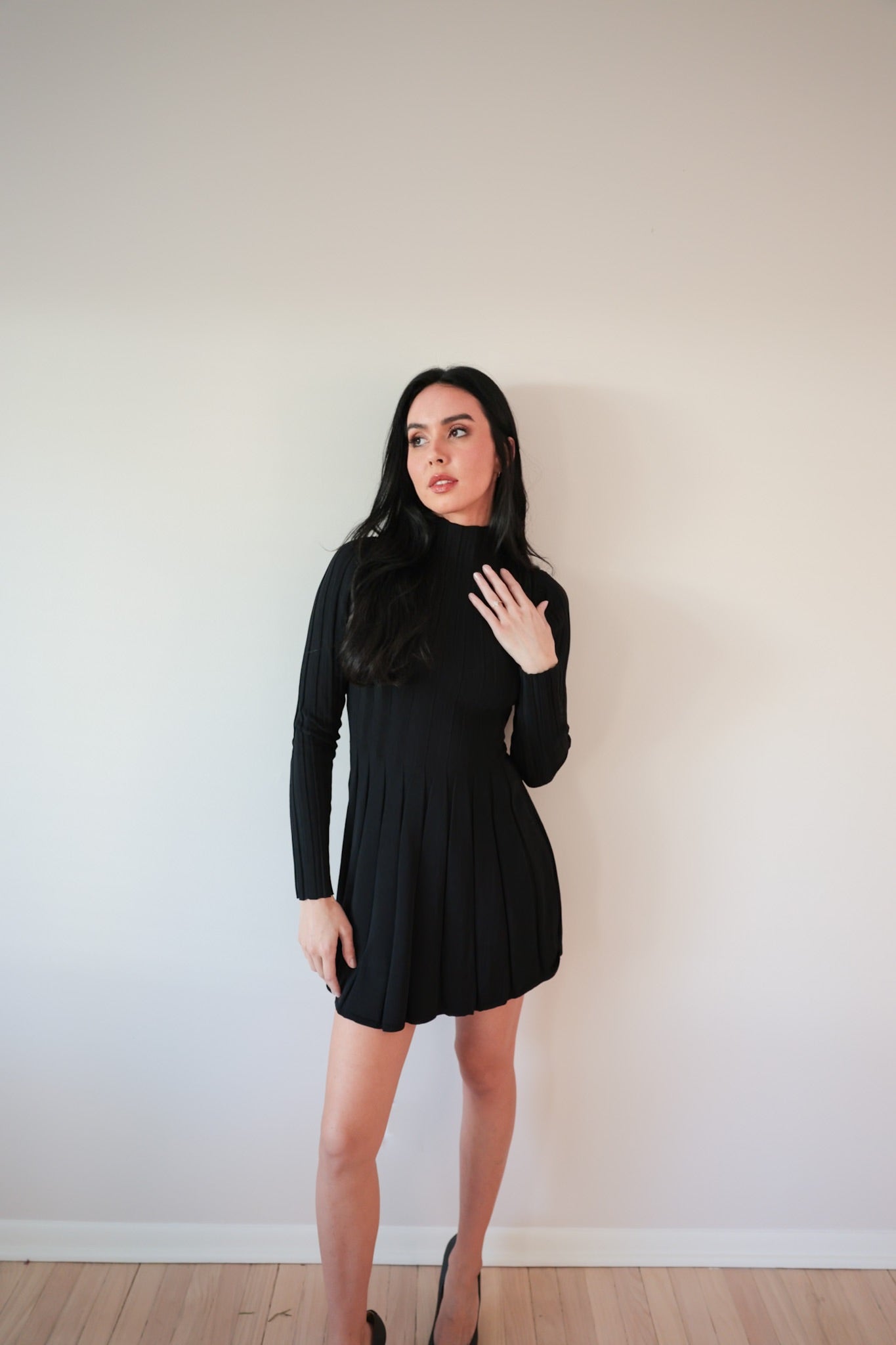 The Classic Black Turtleneck Dress - final sale - Ardire Collection