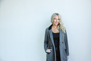 The Classic Plaid Longline Blazer - Final Sale - Ardire Collection