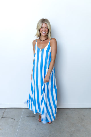 The Coastal Stripe Maxi Dress - Ardire Collection