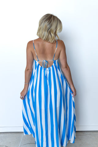 The Coastal Stripe Maxi Dress - Ardire Collection