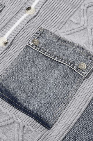 The Contrast Denim Cardigan - Ardire Collection