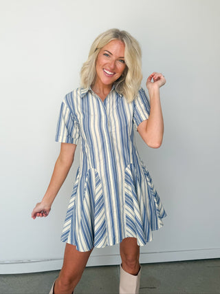 The Ellie Stripe Mini Dress - Ardire Collection