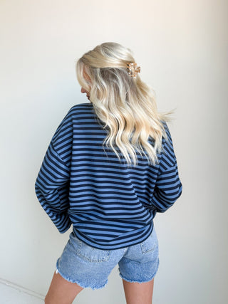 The Ellis Stripe Long Sleeve Tee - Ardire Collection