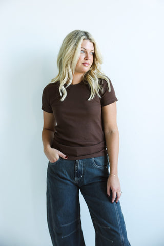 The Essential Ribbed Crewneck Tee - Ardire Collection