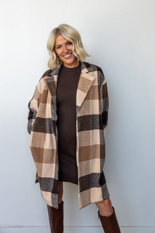 The Farrah Plaid Coat - Ardire Collection