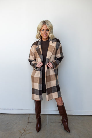 The Farrah Plaid Coat - Ardire Collection
