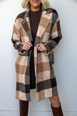 The Farrah Plaid Coat - Ardire Collection