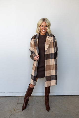 The Farrah Plaid Coat - Ardire Collection