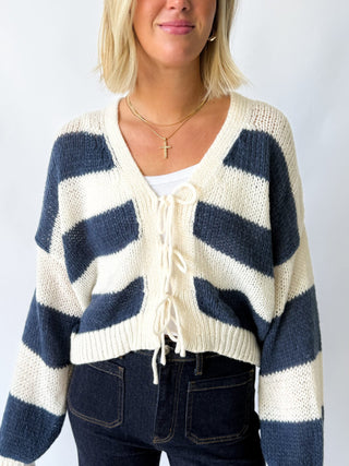 The Frosted Stripe Cardigan - Ardire Collection