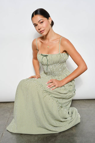 The Gigi Gingham Maxi Dress - Ardire Collection