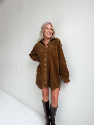 The Henley Corduroy Dress - Ardire Collection