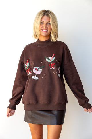 The Holiday Cocktail Mockneck Sweatshirt - Ardire Collection