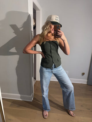 The Ivy Strapless Button - Up Vest - Final Sale - Ardire Collection