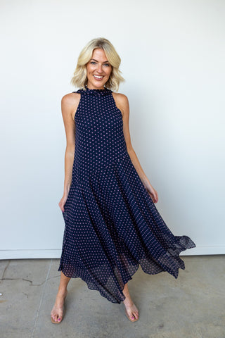 The Jenna Polka Dot Maxi Dress - Ardire Collection