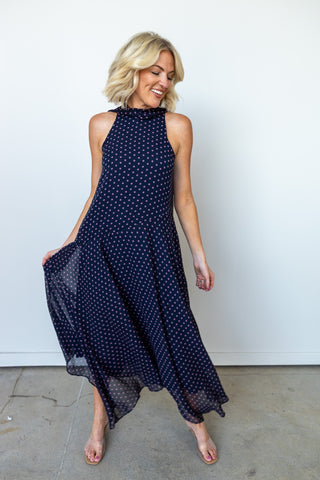 The Jenna Polka Dot Maxi Dress - Ardire Collection