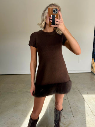 The Jill Faux Fur Mini Dress - Ardire Collection