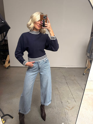 The Kennedy Contrast Knit Sweater - Ardire Collection