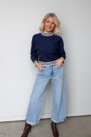 The Kennedy Contrast Knit Sweater - Ardire Collection