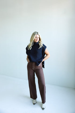The Knit Side - Tie Sleeveless Turtleneck - Final Sale - Ardire Collection