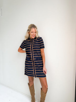 The Macy Mini Striped Dress - Ardire Collection