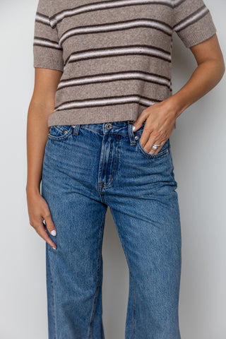 The Maren Stripe Short Sleeve Sweater - Ardire Collection