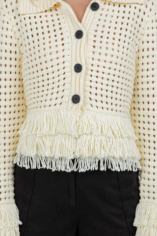The Maribel Fringe Knit Cardigan - Ardire Collection
