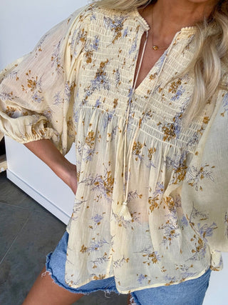 The Marigold Meadow Blouse - Ardire Collection