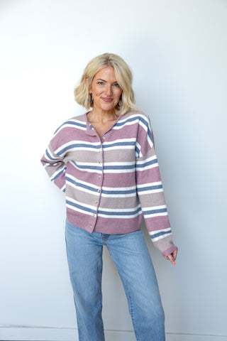 The Marlowe Stripe Cardigan - Ardire Collection