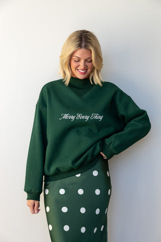 The Merry Everything Mockneck Sweatshirt - Ardire Collection