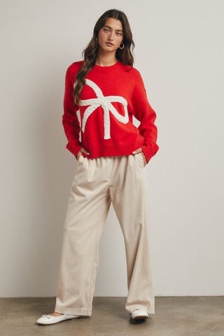 The Mistletoe Bow Sweater - Ardire Collection