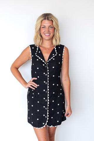 The Monaco Polka Dot Mini Dress - Ardire Collection