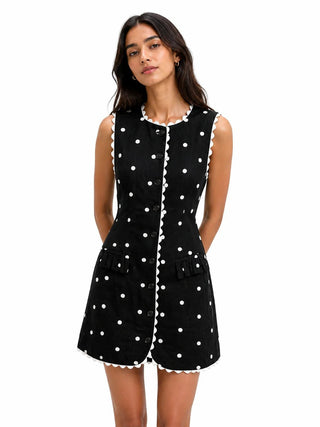 The Monaco Polka Dot Mini Dress - Ardire Collection
