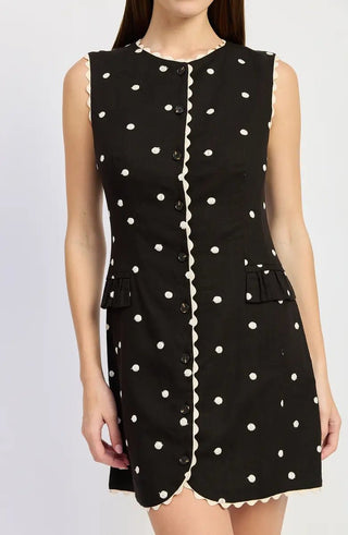 The Monaco Polka Dot Mini Dress - Ardire Collection