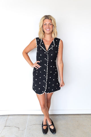 The Monaco Polka Dot Mini Dress - Ardire Collection