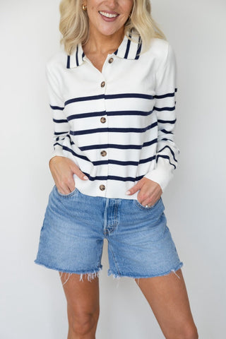 The Newport Stripe Cardigan - Ardire Collection