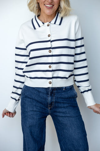 The Newport Stripe Cardigan - Ardire Collection