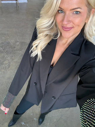 The Nightfall Crystal Cuff Blazer - Ardire Collection