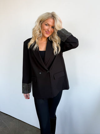 The Nightfall Crystal Cuff Blazer - Ardire Collection