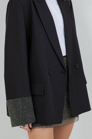 The Nightfall Crystal Cuff Blazer - Ardire Collection