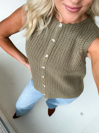 The Olive Knit Vest - Ardire Collection