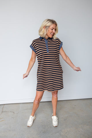 The Parker Stripe Mini Dress - Ardire Collection