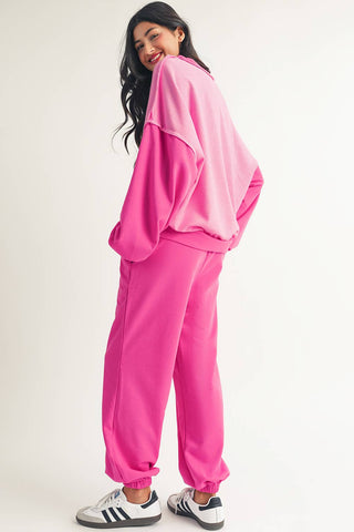 The Pink Colorblock Lounge Set - Ardire Collection