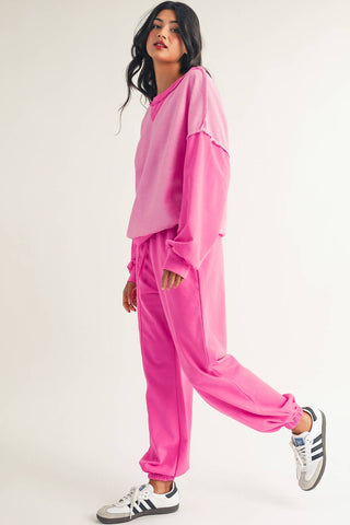 The Pink Colorblock Lounge Set - Ardire Collection