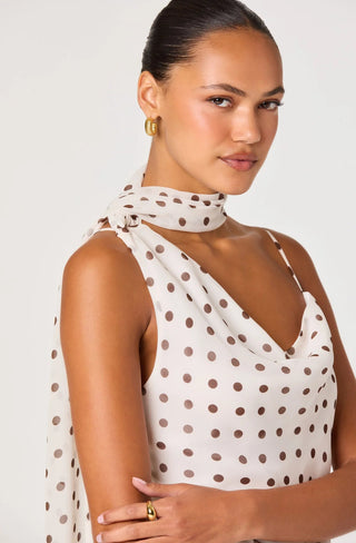 The Polished Dot Halter Top - Ardire Collection