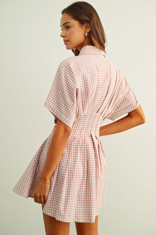 The Rose Gingham Mini Dress - Ardire Collection