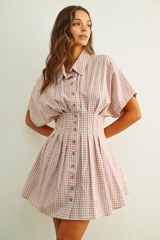 The Rose Gingham Mini Dress - Ardire Collection