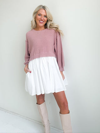 The Rosé Sweater Dress - Ardire Collection